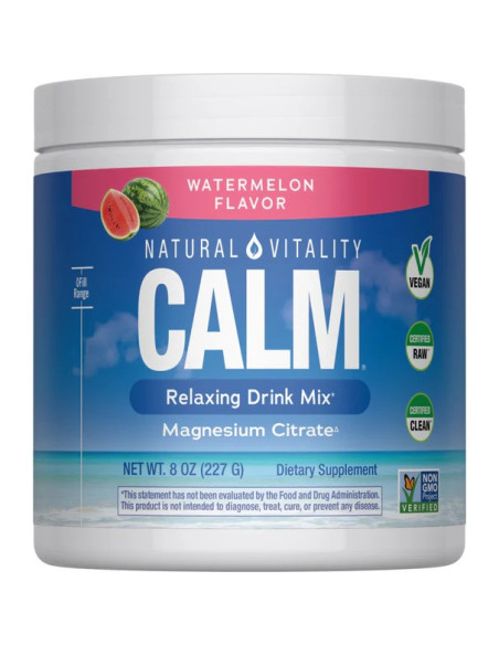 Calm Magnesium Powder, Watermelon - 226g | Natural Vitality