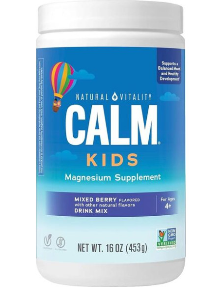 Natural Calm Kids, Mixed Berry - 453g | Natural Vitality