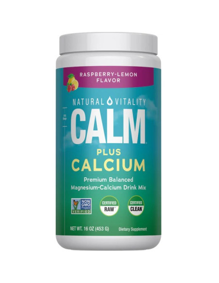 Natural Calm Plus Calcium, Raspberry Lemon - 454g | Natural Vitality