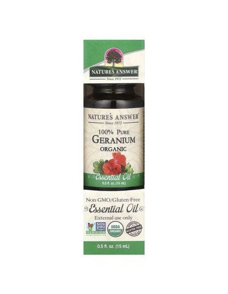 100% Pure Geranium Essential Oil - 15 ml. | Nature's Answer