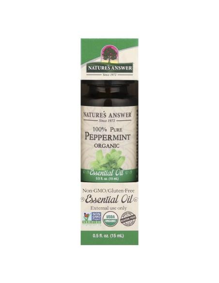 100% Pure Peppermint Essential Oil - 15 ml. | Nature's Answer