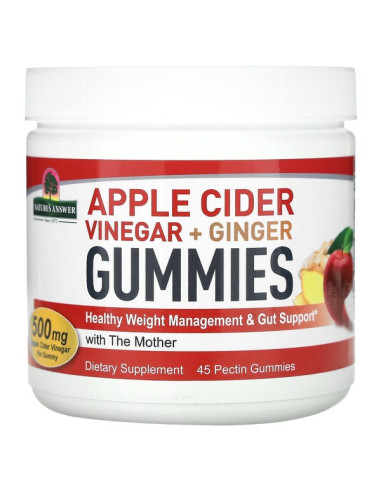 Apple Cider Vinegar + Ginger Gummies - 45...