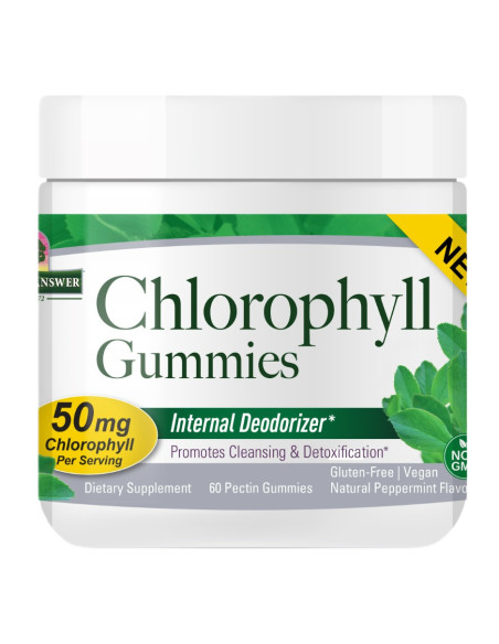 Chlorophyll Gummies, 50mg (Natural Peppermint) - 60 pectin gummies | Nature's Answer