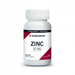 Zinc 20 mg Capsules - 100 Capsules | Kirkman Labs