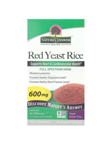 Red Yeast Rice, 600mg - 90 vcaps | Nature's Answer