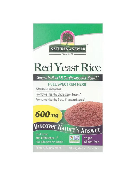 Red Yeast Rice, 600mg - 90 vcaps | Nature's Answer