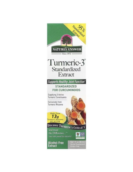 Turmeric-3 Standardized Extract - 30 ml. | Nature's Answer
