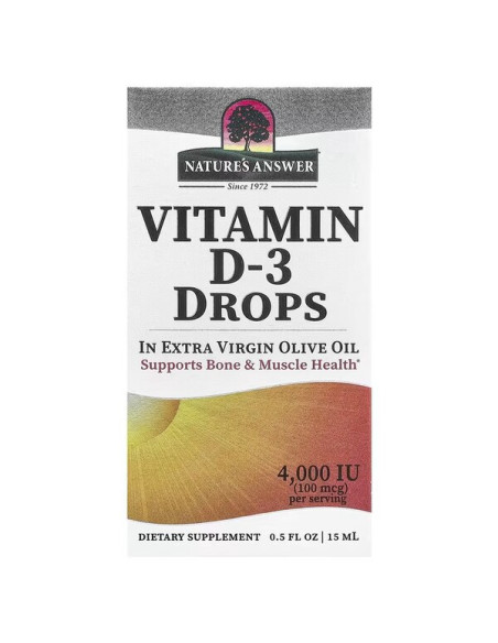 Vitamin D-3 Drops, 4000IU - 15 ml. | Nature's Answer