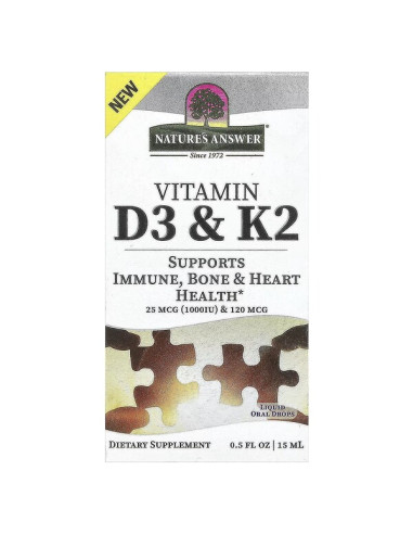 Vitamin D3 & K2 - 15 ml. | Nature's Answer