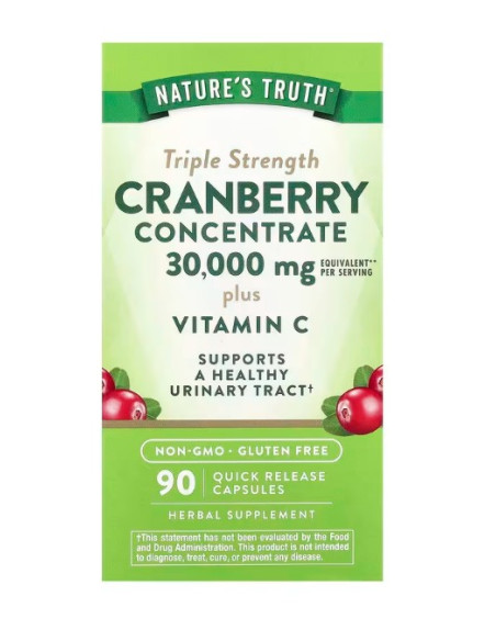 Nature's Truth Triple Strength Cranberry Concentrate plus Vitamin C - 90 caps
