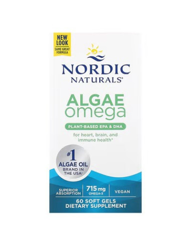 Algae Omega, 715mg Omega 3 - 60 softgels |...