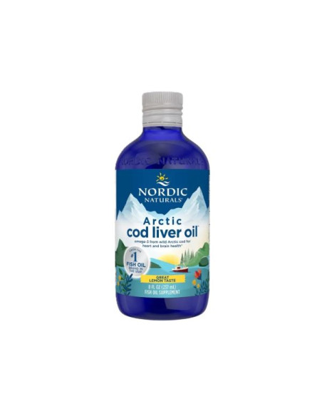 Arctic Cod Liver Oil, 1060mg Lemon - 237 ml. | Nordic Naturals