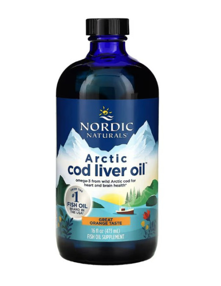 Arctic Cod Liver Oil, 1060mg Orange - 473 ml. | Nordic Naturals