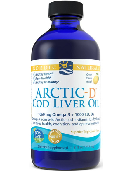 Arctic-D Cod Liver Oil, Lemon - 237 ml. | Nordic Naturals
