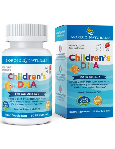 Children's DHA, 250mg Omega-3 Strawberry - 90...
