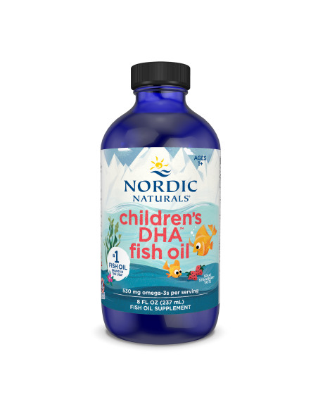 Children's DHA, 530mg Omega-3 Strawberry (EAN 768990891007) - 237 ml. | Nordic Naturals