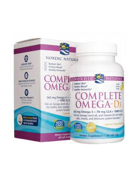 Complete Omega-D3, 565mg Lemon - 60 softgels | Nordic Naturals