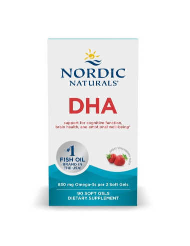 DHA, 830mg Strawberry - 90 softgels | Nordic...
