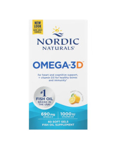 Omega-3D, 690mg Lemon - 60 softgels | Nordic Naturals