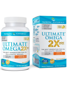 Ultimate Omega 2X Mini with Vitamin D3, 1120mg Lemon - 60...