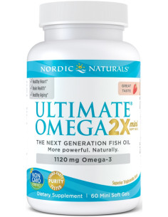 Ultimate Omega 2X Mini, 1120mg Strawberry - 60 mini...