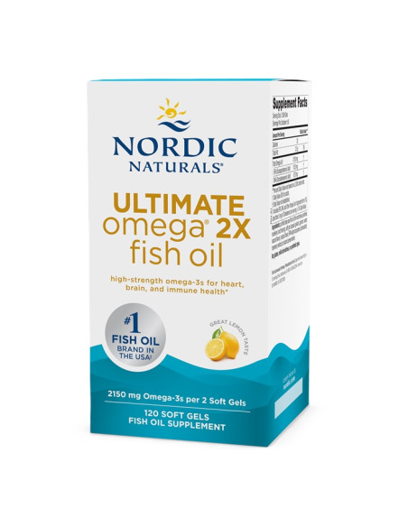 Ultimate Omega 2X, 2150mg Lemon (EAN 768990891052) - 120 softgels | Nordic Naturals