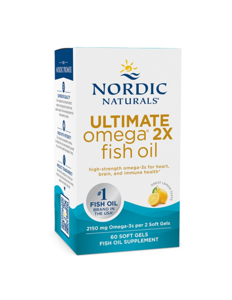 Ultimate Omega 2X, 2150mg Lemon (EAN 768990891168) - 60 softgels | Nordic Naturals