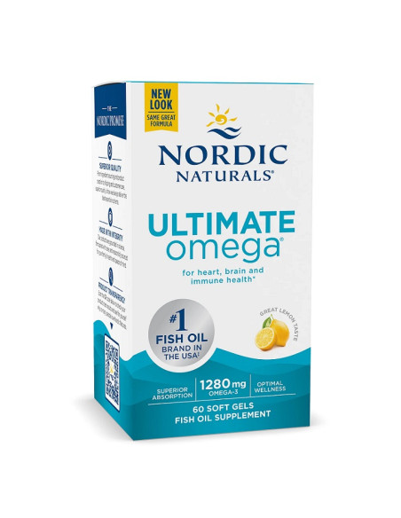 Ultimate Omega, 1280mg Lemon - 60 softgels | Nordic Naturals