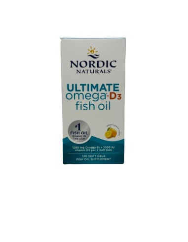 Ultimate Omega-D3 Fish Oil, 1280mg Lemon - 120...