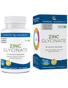 Zinc Glycinate, 20mg - 60 caps | Nordic Naturals