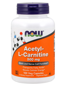 Acetyl-L-Carnitine, 500mg - 100 vcaps | NOW Foods
