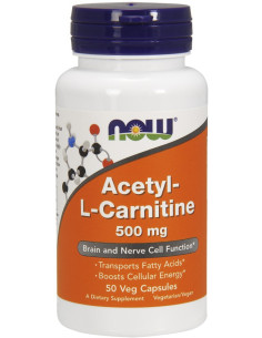 Acetyl-L-Carnitine, 500mg - 50 vcaps | NOW Foods