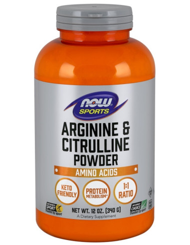 Arginine & Citrulline, Powder - 340g | NOW Foods
