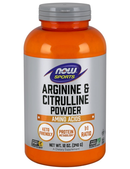 Arginine & Citrulline, Powder - 340g | NOW Foods