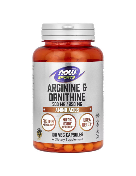 Arginine & Ornithine - 100 vcaps | NOW Foods