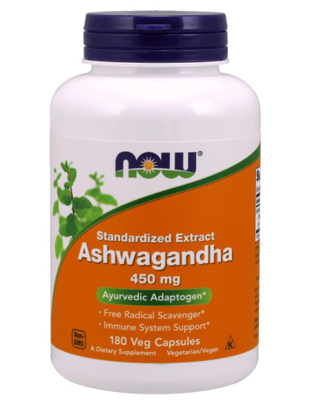 Ashwagandha Extract, 450mg - 180 vcaps | NOW Foods