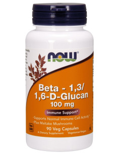 Beta - 1,3/1,6-D-Glucan, 100mg - 90 vcaps | NOW Foods