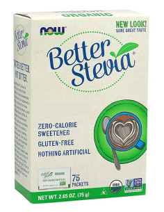 Better Stevia Packets, Organic - 75 packets | NOW Foods