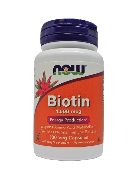 Biotin, 1000mcg - 100 vcaps | NOW Foods
