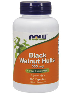 Black Walnut Hulls, 500mg - 100 caps | NOW Foods
