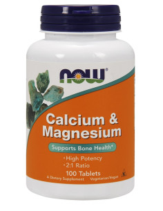 Calcium & Magnesium - 100 tablets | NOW Foods