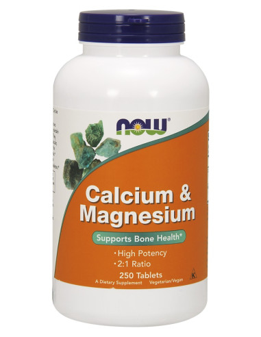 Calcium & Magnesium - 250 tablets | NOW Foods