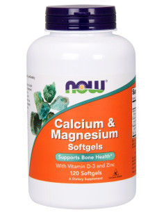 Calcium & Magnesium with Vit D and Zinc - 120 softgels |...