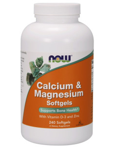 Calcium & Magnesium with Vit D and Zinc - 240 Softgels |...