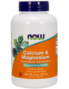 Calcium & Magnesium, Citrate Powder with Vitamin D3 -...