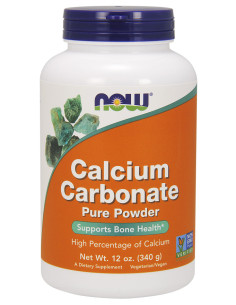 Calcium Carbonate, Pure Powder - 340g | NOW Foods
