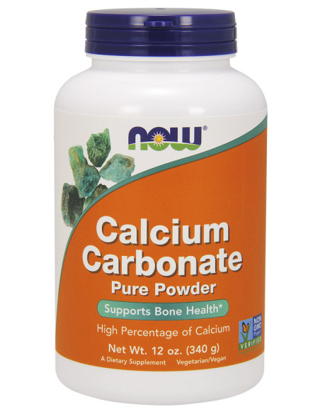 Calcium Carbonate, Pure Powder - 340g | NOW Foods