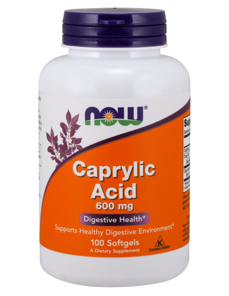 Caprylic Acid, 600mg - 100 softgels | NOW Foods