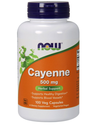 Cayenne, 500mg - 100 vcaps | NOW Foods