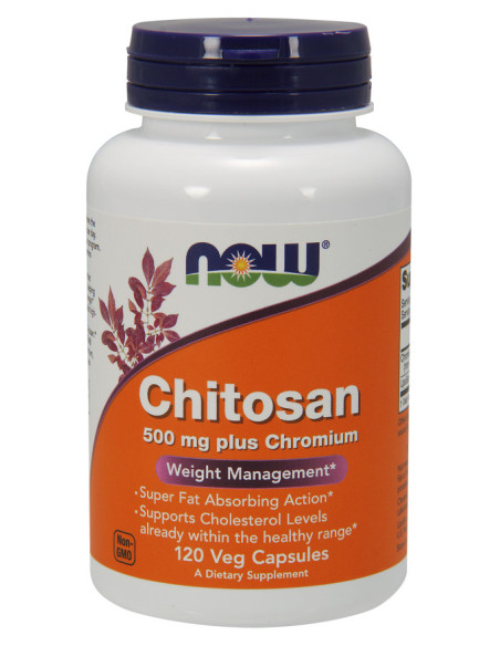 Chitosan, 500mg Plus Chromium - 120 vcaps | NOW Foods
